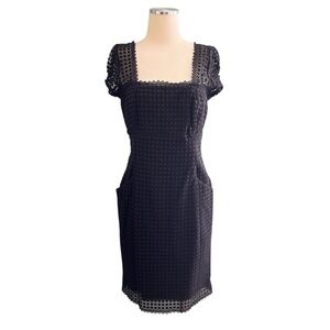 Milly Black Lace Midi Dress